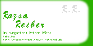rozsa reiber business card